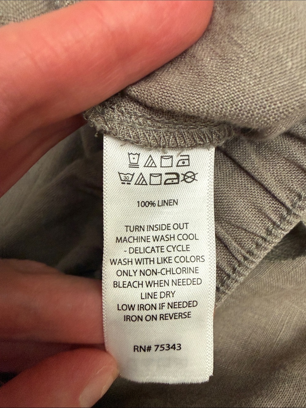 Nicole Miller 100% linen cargo joggers size small - Picture 10 of 10